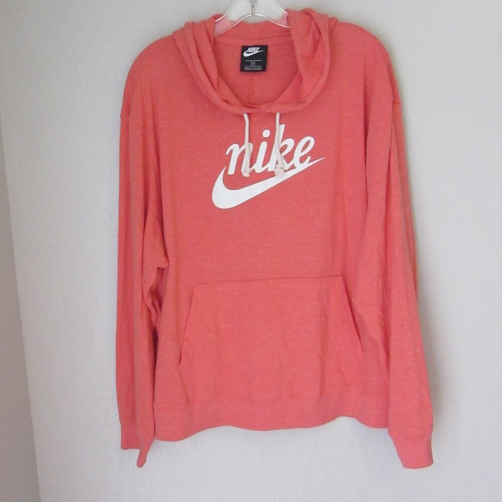 NIKE Coral Pullover Long Sleeve 3X Sleeve Pocket Hoodie